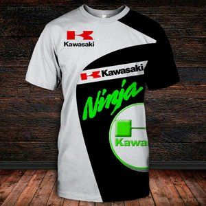 Kawasaki Men's Motorcycle Logo T-Shirt High Qualit